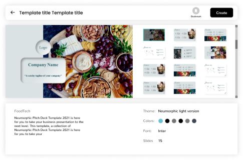 Customizable templates